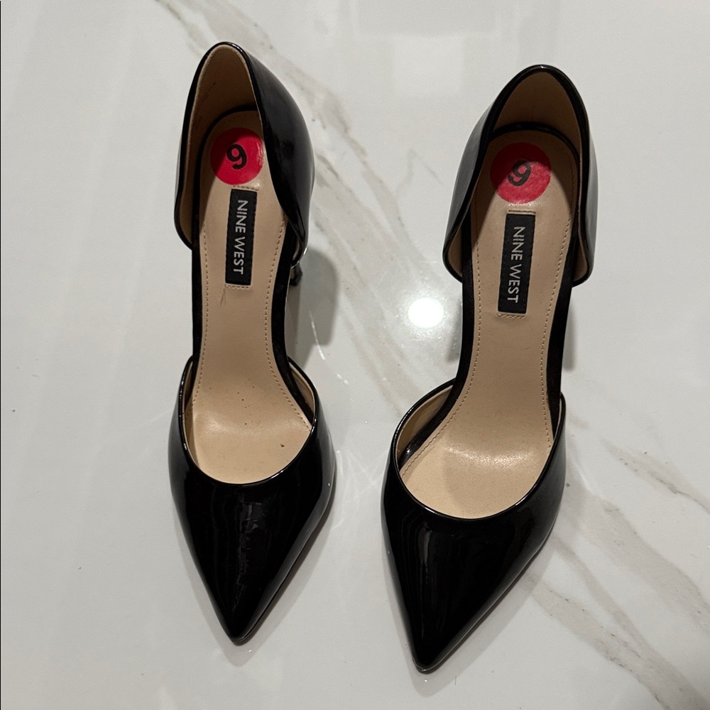 Nine West Black Patent Heels